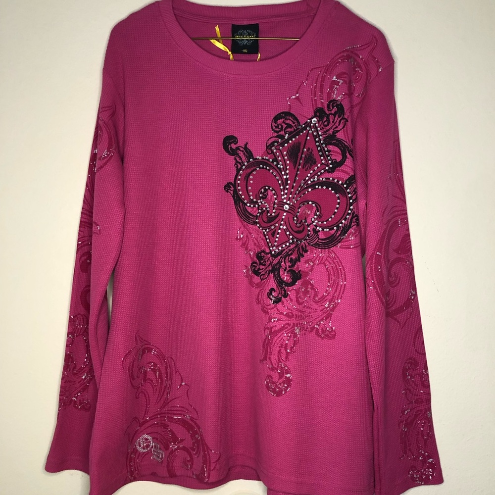 Women’s Old Skool Long Sleeve Pink Shirt